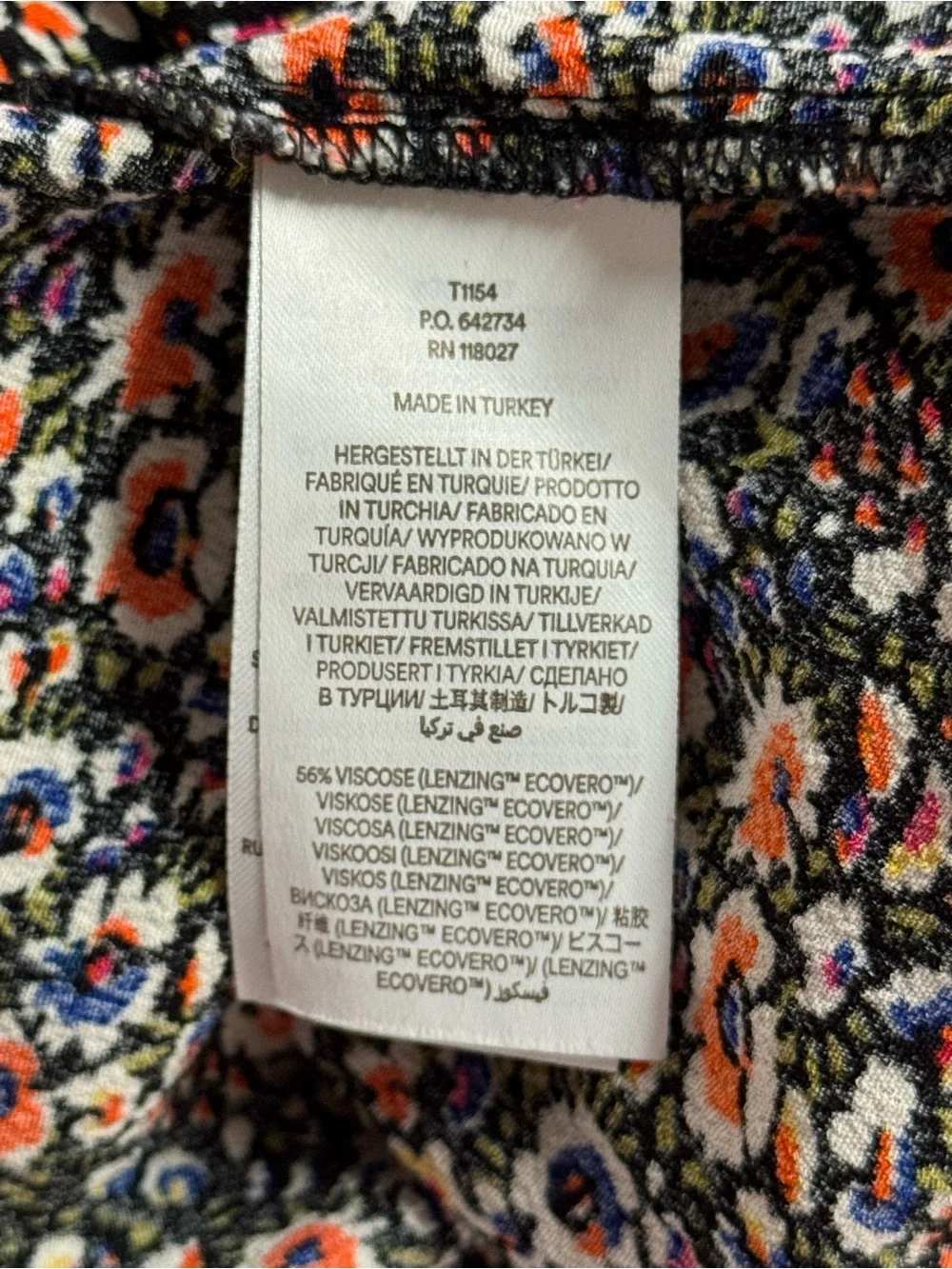 Boden Smocked Detail Printed Top in Multi Eden Bloom